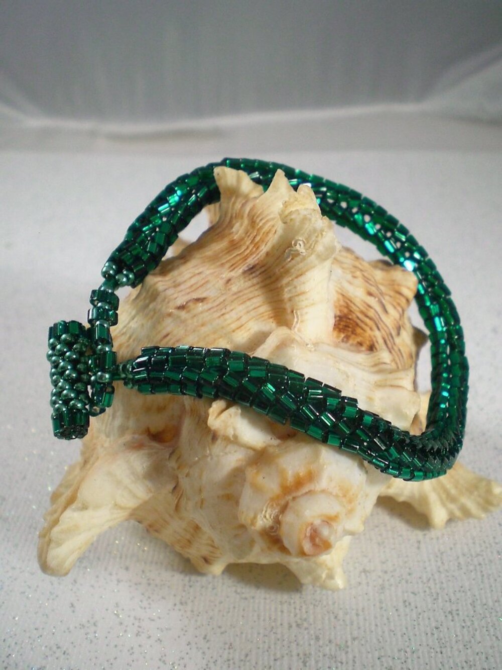 Blue Zircon Herringbone Slinky Bracelet